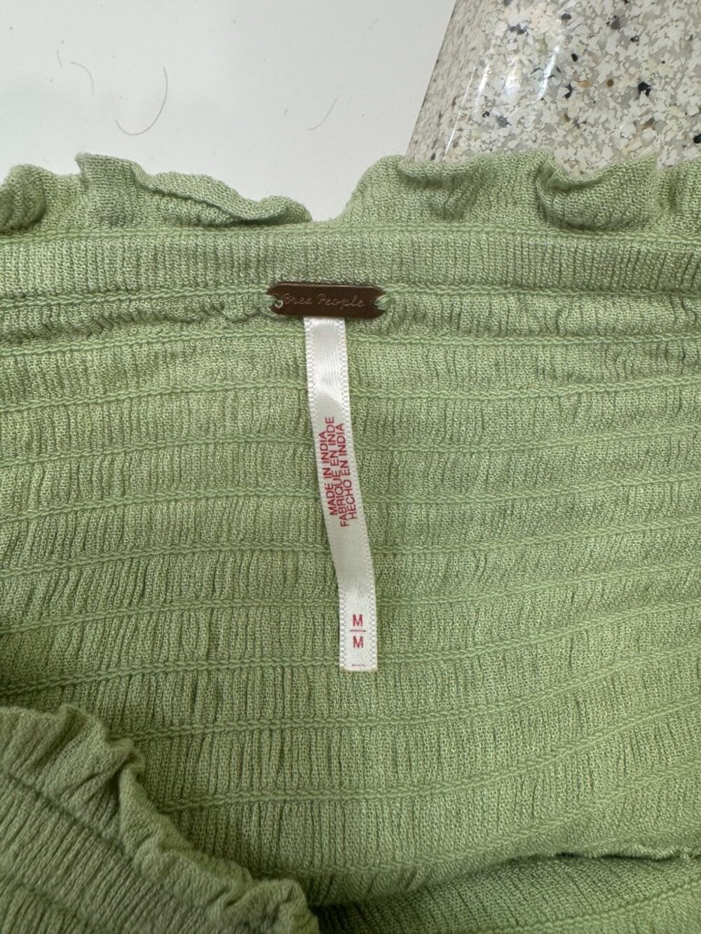 Free People Sage Green Cascading Ruffle Boho Maxi Skirt Size M - Picture 2 of 2